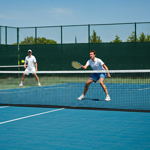 Tennis court action